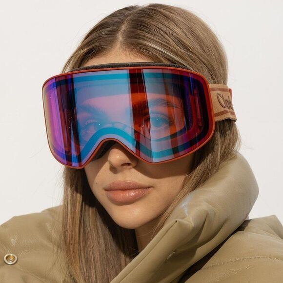 NEW Chloe CH0072S 003 Matte Rust Orange Multilayer Blue Zeiss Ski Mask CH 0072S - Picture 4 of 13